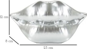Vaso Mouth Lip Silver Cm 23X8X12