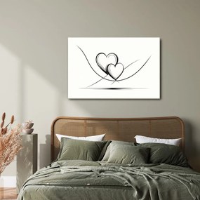 Quadro su tela – Cuori intrecciati in linee