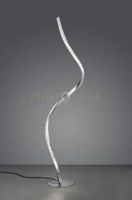 Rubin piantana led alluminio satinato effetto cristallo con telecom...