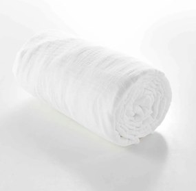Telo di mussola elasticizzato bianco 160x200 cm Angelia - douceur d'intérieur
