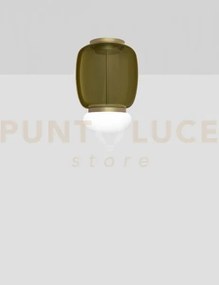Faro lampada da soffitto g verde antico bianco ottone verniciato l2...