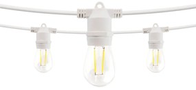 Catenaria da 10m IP65 con 10 Portalampada E27 Bianco