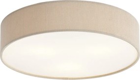 Plafoniera moderna color tortora con paralume in velluto 46cm 3 luci - Luz
