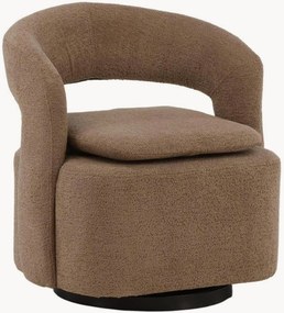 Poltrona girevole in bouclé Laurel