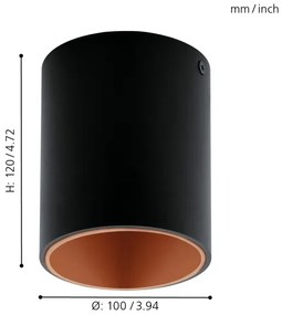 Eglo 94501 - Plafoniera LED POLASSO 1xLED/3,3W/230V