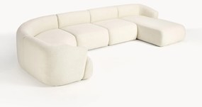 Divano angolare XL componibile in teddy Sofia