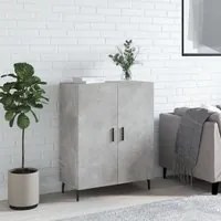 Credenza Grigio Cemento 69,5x34x90 cm in Legno Multistrato 827744