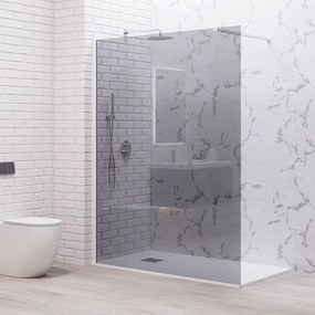 Doccia walkin 140 cm vetro fume profilo bianco | KW1000FB - KAMALU
