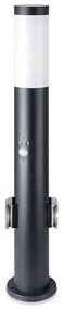 Lampada da esterno con sensore e 2 prese 1xE27/60W/230V IP44 60cm antracite