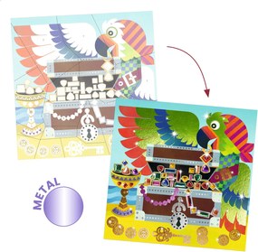 Gioco creativo con foglio metallico e pietre - Pirati