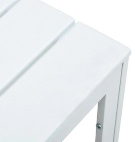 Tavolino da caffè bianco 78x78x74 cm hdpe aspetto legno