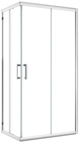 Box doccia con ingresso angolare Easy H 190 cm x L 70 cm in vetro, sp. 6 mm vetro senza finitura / trasparente cromo