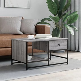 Tavolino salotto grigio sonoma 85,5x51x45 cm legno multistrato