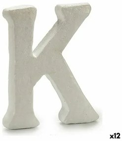 Lettera K Bianco polistirene 1 x 15 x 13,5 cm (12 Unità)