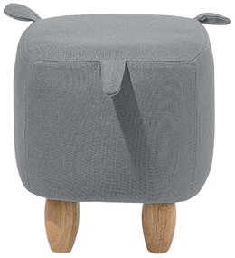 Pouf in tessuto grigio chiaro PIGGY Beliani