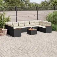 Set Divani da Giardino 11 pz con Cuscini in Polyrattan Nerocod mxl 92295