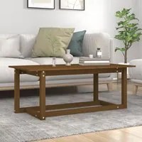 Tavolino da Salotto Miele 110x55x45 cm Legno Massello di Pino cod 9517