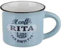 Tazzina caffè con nome Rita in gres porcellanato