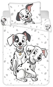 Set copripiumino e federa da bambini bianco in cotone per culla 100x135 cm 101 Dalmatians – Jerry Fabrics