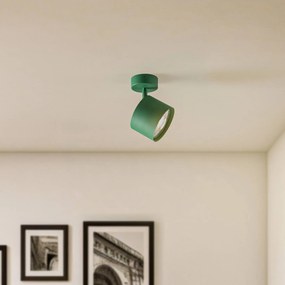 Argon Faretto da soffitto Chloe, orientabile, verde, metallo, GU10, 13,5 cm