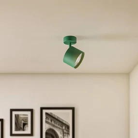 Argon Faretto da soffitto Chloe, orientabile, verde, metallo, GU10, 13,5 cm