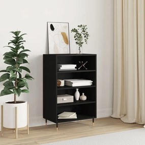 Credenza Nera 57x35x90 Cm İn Legno Multistrato /