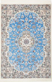 Nain Tappeto persiano 90 x 120 Blu (Iran) Annodato A Mano