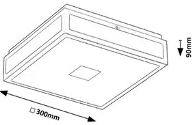 Rabalux 75031 - Plafoniera LED da bagno ZOYA LED/18W/230V IP44 nera