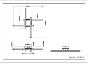 Globo 67342-24 - Plafoniera LED KIRINA LED/24W/230V 3000K nero