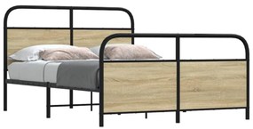 Giroletto Senza Materaso İn Metallo Rovere Sonoma 140x190 Cm /