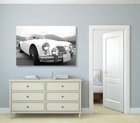 Quadro su tela – Vettura d'epoca di lusso in bianco e nero