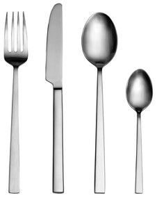 Posate color argento opaco in acciaio 16 pz – Bitz