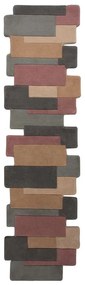 Tappeto in lana marrone 60x230 cm Collage - Flair Rugs
