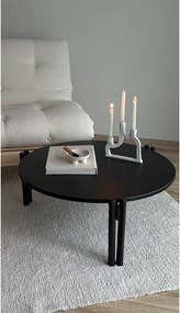 Tavolino rotondo nero in legno di pino ø 80 cm Sticks - Karup Design