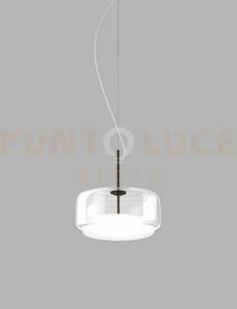 Jube sospensione g cristallo bianco nero opaco 2 l2202 1 led 13w 2...