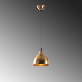 Lampadario dorato con paralume in metallo ø 18 cm Tattoo – Opviq lights