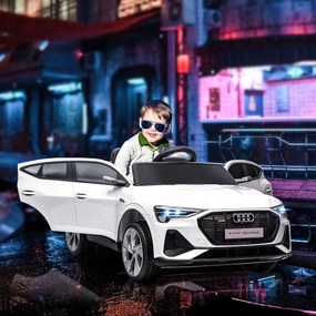 Macchina Elettrica per Bambini 12V con Licenza Audi E-Tron Sportback Bianco...