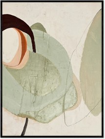 Quadro su tela incorniciato dipinto a mano Moon Rock