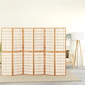 Divisorio Pieghevole 6 Pannelli Stile Giapponese 240x170 Cm /