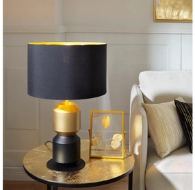 Eglo 390188 - Lampada da tavolo LAURIGNANO 1xE27/40W/230V nero/oro