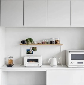 Ripiano aggiuntivo bianco/di colore naturale in legno 28,5x8,5 cm Tower – YAMAZAKI