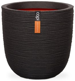Fioriera Nature Rib Rotonda 35x34 Cm Nera Kblr932 /