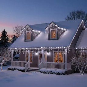 Brilagi - Catena luminosa LED per esterni 400 LED/8 funzioni 23 m IP44 bianco freddo