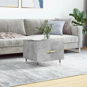 Tavolino Salotto Grigio Cemento 50x50x40 Cm Legno Multistrato /