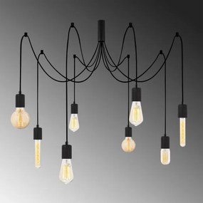 Lampadario a sospensione con filo KABLUNI 8xE27/100W/230V ragno