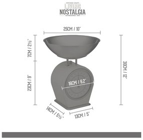 Bilancia da cucina in crema, portata 4 kg Living Nostalgia - Kitchen Craft