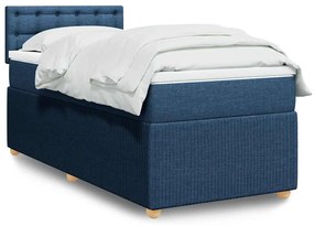 Giroletto A Molle Con Materasso Blu 100x200 Cm İn Tessuto /