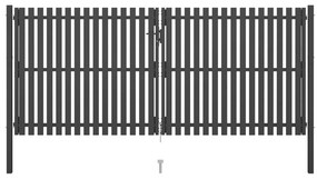 Cancello Per Recinzione İn Acciaio 4x2 M Antracite /