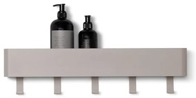 Mensola da bagno da parete grigio tortora in acciaio Multi – Spinder Design