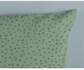 Set copripiumino e federa da bambini verde in cotone per letto singolo 140x200 cm Thabo – Good Morning